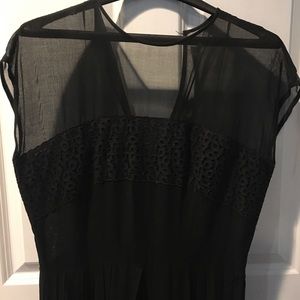 Vintage Black Sheer Dress sz M